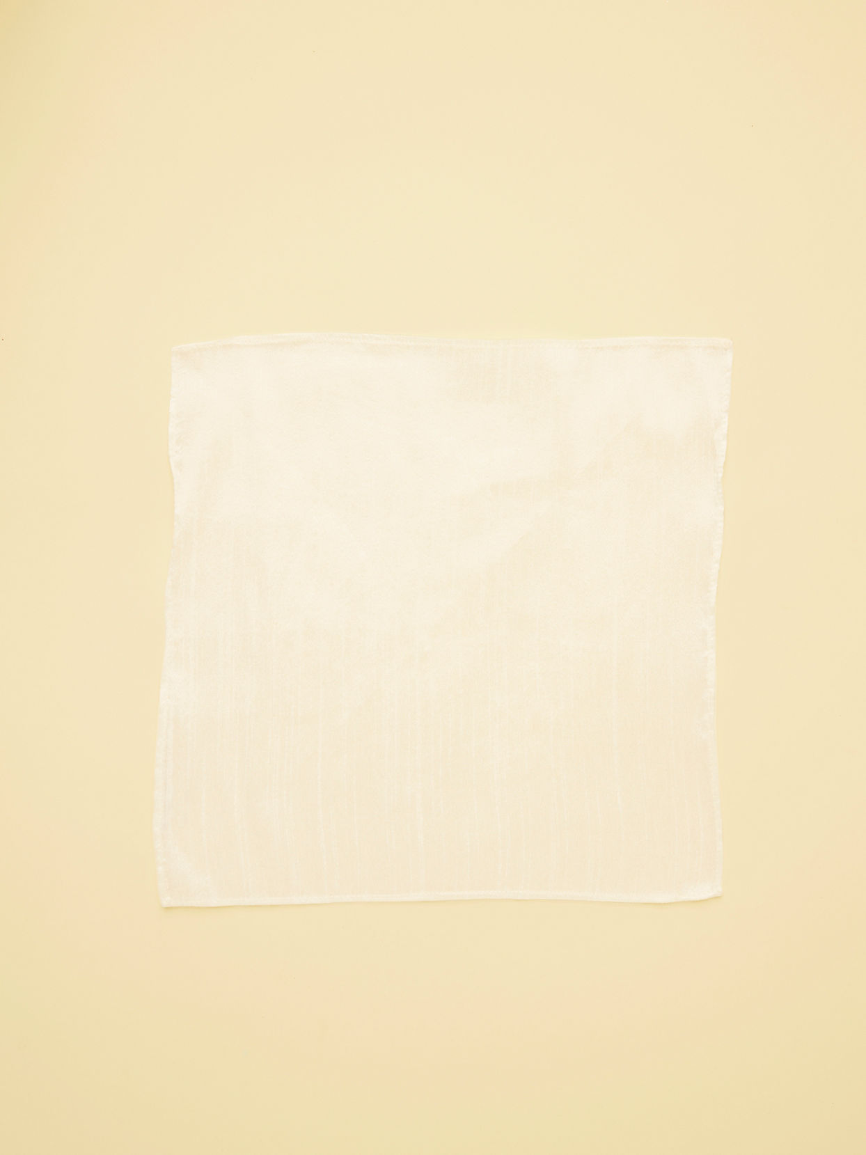 Ivory White Textured Pocket Square image number 1